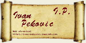 Ivan Peković vizit kartica